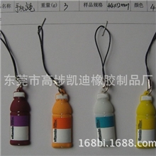 凯迪pvc迷你彩瓶手机吊坠.pvc软胶瓶手机绳吊饰迷妮瓶瓶