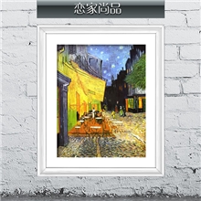 梵高【露天咖啡馆】装饰画家居装饰画批发定制ZSH-04