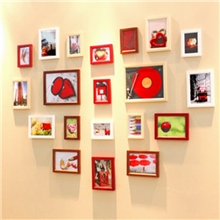 环保高分子相框照片墙心形20框创意组合义乌相框厂家相框墙