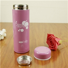 冬季粉色卡通保温杯子大容量水杯防漏杯子不锈钢茶杯带滤网批发