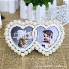 XH180353&mdash;3寸心连心情侣必选系列珍珠镶钻家居相框直销
