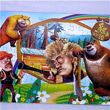 2013新纸质平面40片拼图熊出没系列多款图案随机混搭单个起批