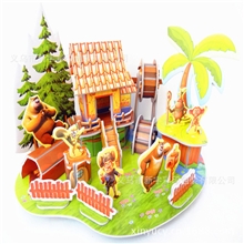 直接厂家自产自销畅销爆款熊出没立体拼图批发3d拼图支持混批