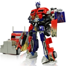 厂家直销变形金刚擎天柱机器人玩具DIY拼装汽车人模型带声光