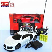 恒德玩具厂直销1:16奥迪R8遥控车模玩具批发汽车模型节日送礼
