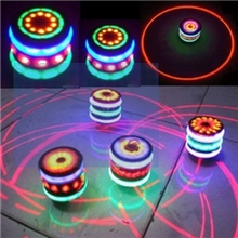 地摊好货源带激光电动仿木陀螺音乐闪光发光玩具批发
