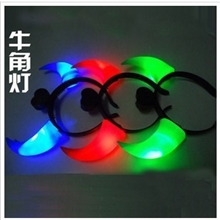 圣诞节热卖演唱会用品发光牛角助威道具发箍批发