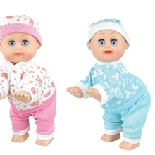 供应幼婴儿玩具仿真娃娃哭声电动爬行娃娃会唱歌跳舞会苦笑宝宝