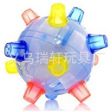 闪光跳跳球蹦蹦球跳舞球发光球益智弹力球