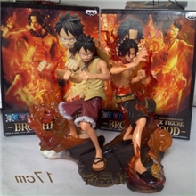 大玩家动漫手办玩具批发海贼王5代路飞+艾斯动漫模型