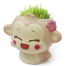 批发悠嘻猴DIY草娃娃创意礼品迷你防辐射园艺草头娃草头娃娃