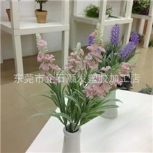 专业提供5头粗叶串花薰衣草仿真花薰衣草仿真花盆栽