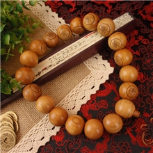 桃木佛珠辟邪，18颗2.5CM直径佛珠汽车挂件厂家批发佛珠生产厂家