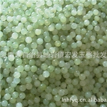 产地厂家供应玉石珠子批发天然岫岩玉珠转运珠子幸运珠