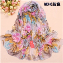 厂家直销丝巾牡丹花丝巾美女丝巾旅游纪念品