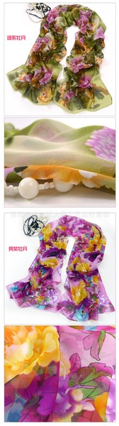 厂家直销牡丹丝巾牡丹花丝巾丝巾真丝花朵围巾