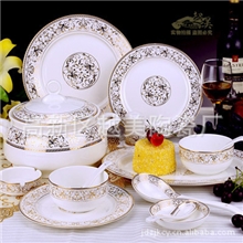 56头正宗景德镇白瓷陶瓷餐具太阳岛餐具批发清仓