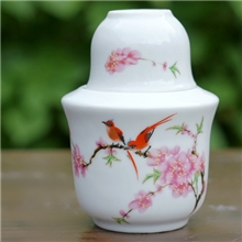 景德镇高档白瓷温酒具二两装陶瓷温酒壶陶瓷暖酒壶陶瓷烫酒壶