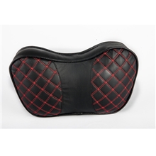 舒适佳汽车夏季头枕皮革网格苹果车用头枕护颈慢回弹记忆棉头枕