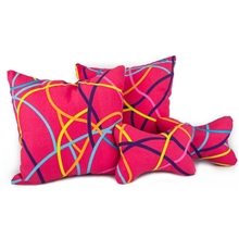 【优质直销】供应帆布棉麻汽车抱枕头枕车用腰靠护颈花色四件套