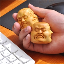 和卉堂黄杨木实木实心手工雕四面佛喜怒哀乐手玩件把件