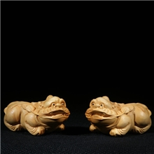 和卉堂貔貅黄杨木手把件招财进宝辟邪旺宅瑞兽小摆件红木雕刻