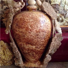 黄金樟满榴木雕花瓶平平安安根雕摆件茶室茶楼摆件