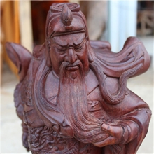 红檀木雕带刀关公文关公武关公一米以下工艺品摆件