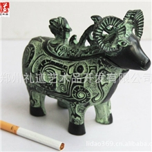 仿古青铜器批发商务创意礼品羊尊创意烟灰缸工艺品礼品送男士