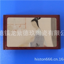 2013新款景德镇手工方形陶瓷名片盒厂家直销创意礼品定做