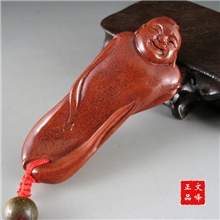 【文峰正品】福建寿山石精品把件手玩高山朱砂石人生如意