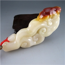 【文峰正品】福建寿山石精品把件手玩芙蓉石鸿运当头