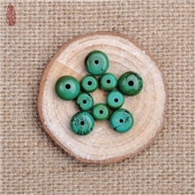 【天然抛光绿松石6-8mm隔片隔珠佛珠首饰饰品diy配件