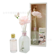 伊花坊唯美桃花无火香薰香熏精油藤条香薰礼盒套装50ml