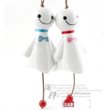 SF002景德镇陶瓷饰品晴天娃娃风铃铃铛生日礼物