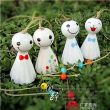 SF001陶瓷首饰品陶瓷晴天娃娃包包挂坠日式风铃批发价