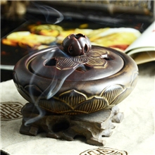 莲花香炉香薰炉德化香炉批发香道檀香古典摆设窑变复古色