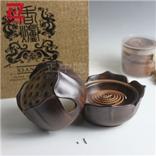 荷叶香座德化香炉批发香道檀香厂家直销古典摆设复古香炉