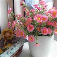 H00920头多头菊7色仿真花仿真植物田园小花栅栏插花套装花艺