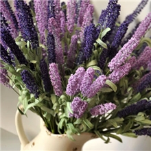 厂家仿真花欧式12头薰衣草假花花束紫色干花批发紫色爆款热销