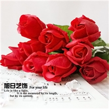 淘宝疯卖款手感保湿玫瑰花苞家居装饰花仿真花多色入高档批发