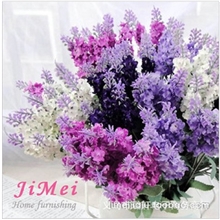 10头普罗旺斯薰衣草花束4色选义乌仿真花厂家直销