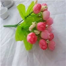 15头春色小茶苞6色选春色星星苞钻石玫仿真花