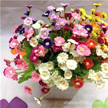 6头春野菊花仿真花批发户外装饰