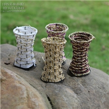 供应D1108-圆瓶小额批发藤织花瓶编织花瓶藤编花器