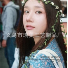 新品新娘花环手环伴娘手腕花海边度假写真道具儿童派对发饰头饰
