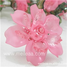 【厂家批发】超人气假花手工制作水晶玫瑰花混批