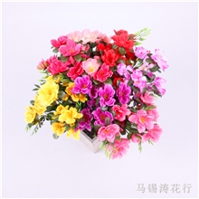 仿真花7头杜鹃花批发浪漫瓶花客厅装饰假花绢花用品