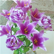 厂家直销批发供应薄利多销且质优价廉的人造仿真13头玫瑰虎兰花