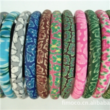 批发民族风饰品8MM宽软陶手镯